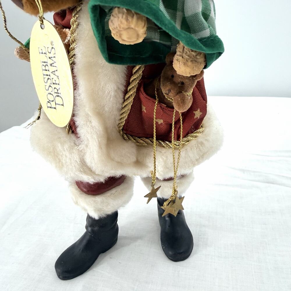 Vintage Possible Dreams Clothtique Santa Claus Teddy Figurine An Armful of Love - Picture 5 of 12
